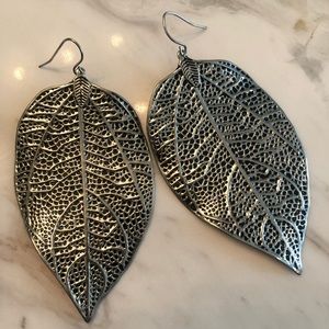 Silver Leaf Earrings